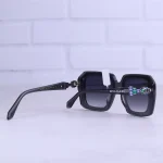 دسته عینک آفتابی بولگاری زنانه فریم مربع مشکی استیت BV 1806/1