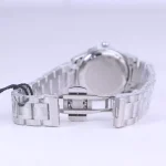 قفل ساعت مچی زنانه فلزی سیتیزن نقره ای صفحه مشکی L 107334/25