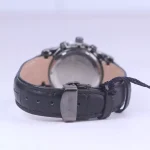 نمای بسته ساعت مچی الگانس زنانه بند چرم مشکی صفحه سرمه ای L 1249/6