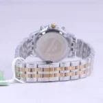 بند ساعت مچی الگانس زنانه فلزی نقره ای طلایی صفحه سفید L 3132/2