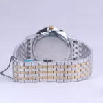 بند ساعت مچی عقربه ای سولیدا مردانه فلزی نقره ای طلایی G 2137/7