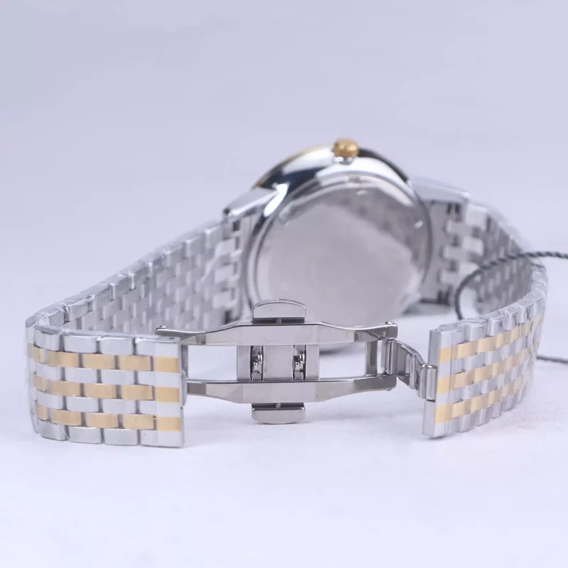 ساعت مچی عقربه ای سولیدا مردانه فلزی نقره ای طلایی G 2137/7 2 قفل ساعت مچی عقربه ای سولیدا مردانه فلزی نقره ای طلایی G 2137/7