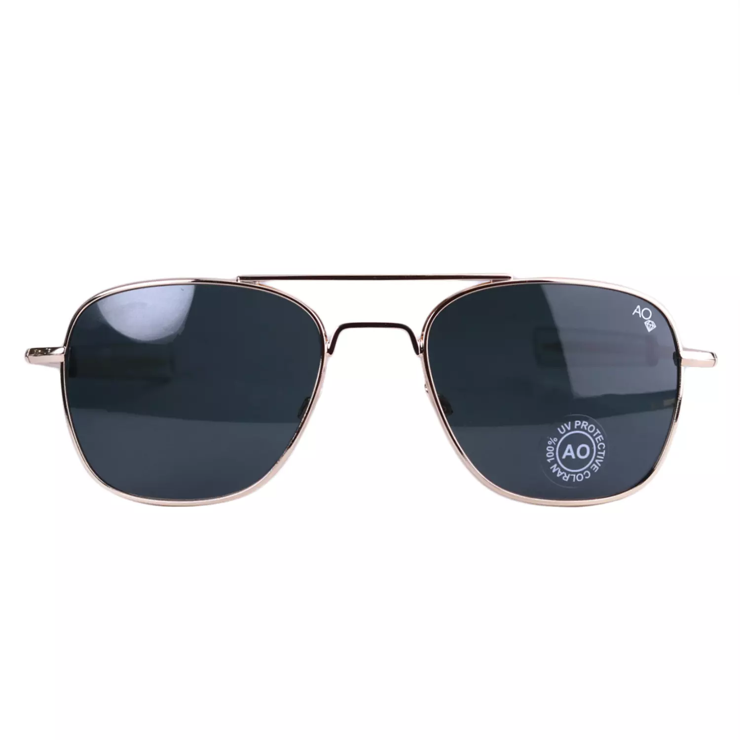 American-Optical-Sunglasses-Code-AO-54.11.webp عینک آفتابی امریکن مردانه فریم خلبانی طلایی AO 54/1 - Image 1