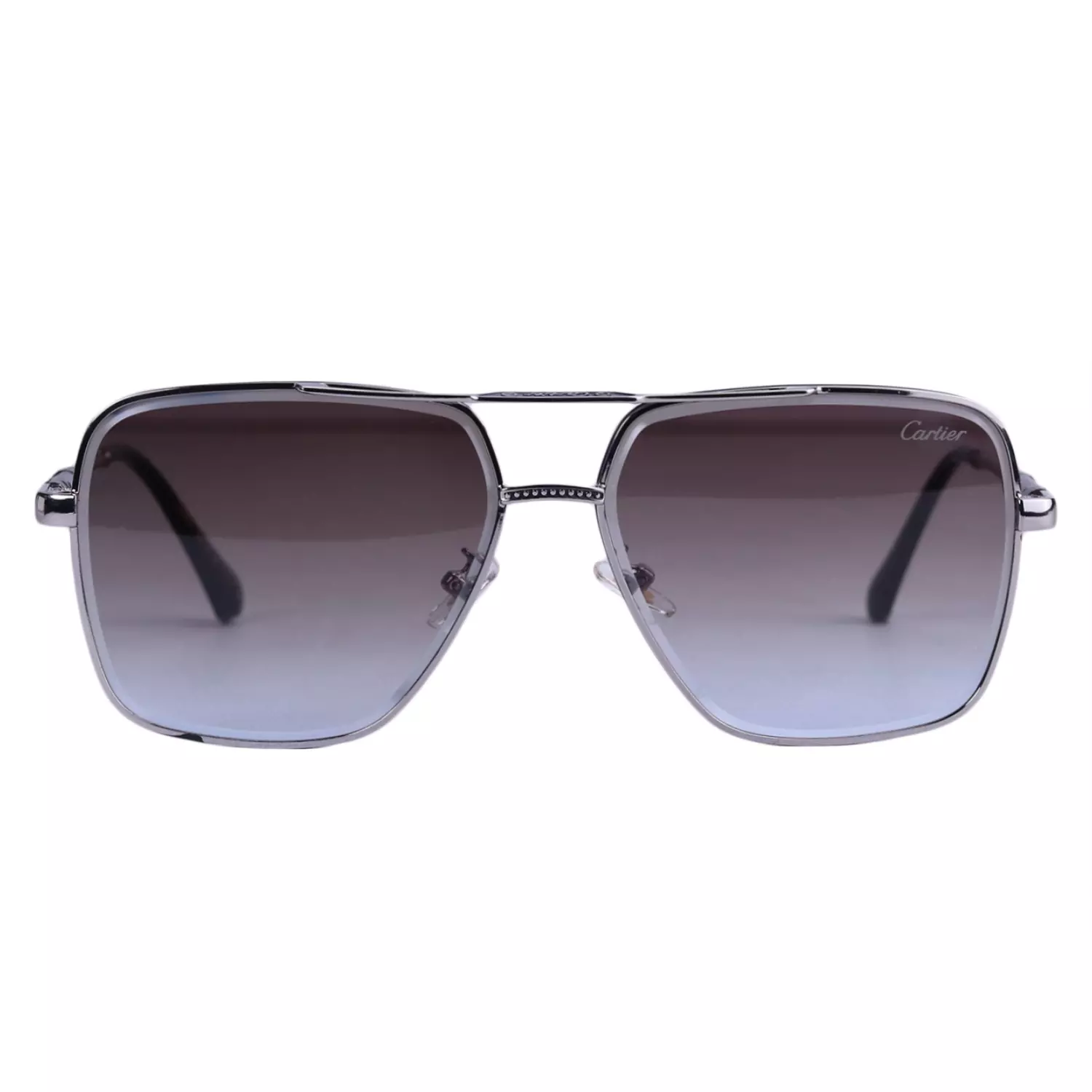 Cartier-Sunglasses-Code-72304.31.webp عینک آفتابی مردانه کارتیر فشن فریم نقره ای 72304/3 - Image 1