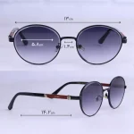 عینک آفتابی کارتیر فریم مشکی گرد 78002/1 - Image 2