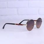 عینک آفتابی کارتیر فریم طلایی گرد 78002/3 - Image 3