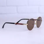 عینک آفتابی کارتیر فریم گرد طلایی 78002/4 - Image 3
