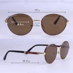 عینک آفتابی کارتیر فریم گرد طلایی 78002/4 - Image 2