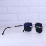 عینک آفتابی مردانه کارتیر نقره ای عدسی مشکی 8105/4 - Image 4