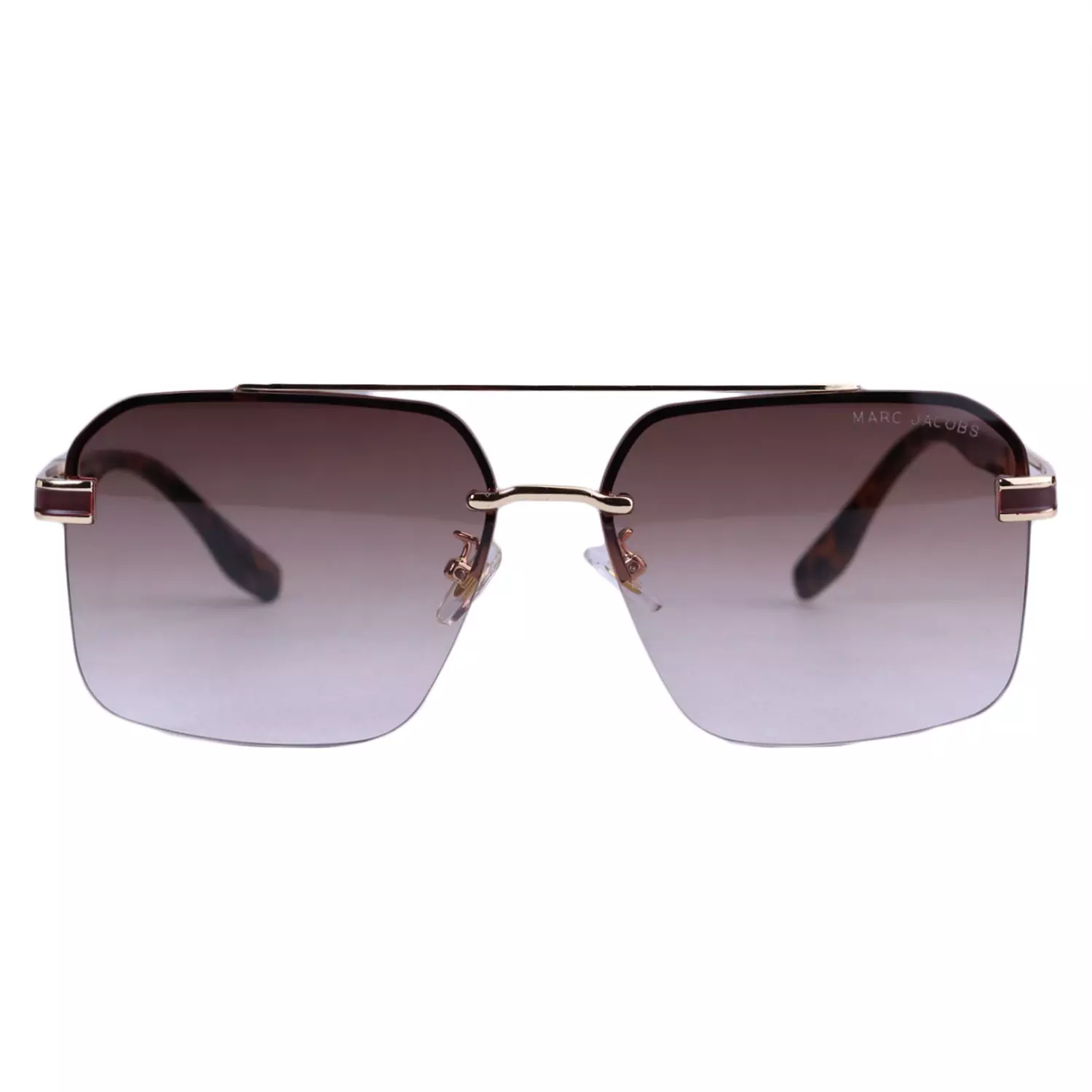 Marc-Jacobs-Sunglasses-Code-6801.31.webp عینک آفتابی مارک جاکوبز مردانه نیم فریم قهوه ای 6801/3 - Image 1