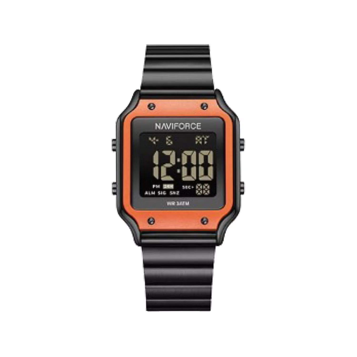 Naviforce-Watch-Code-NF5046-B.O.B1.webp ساعت مچی نیوی فورس فلزی مشکی دیجیتالی قاب مربع NF5046-B.O.B - Image 1