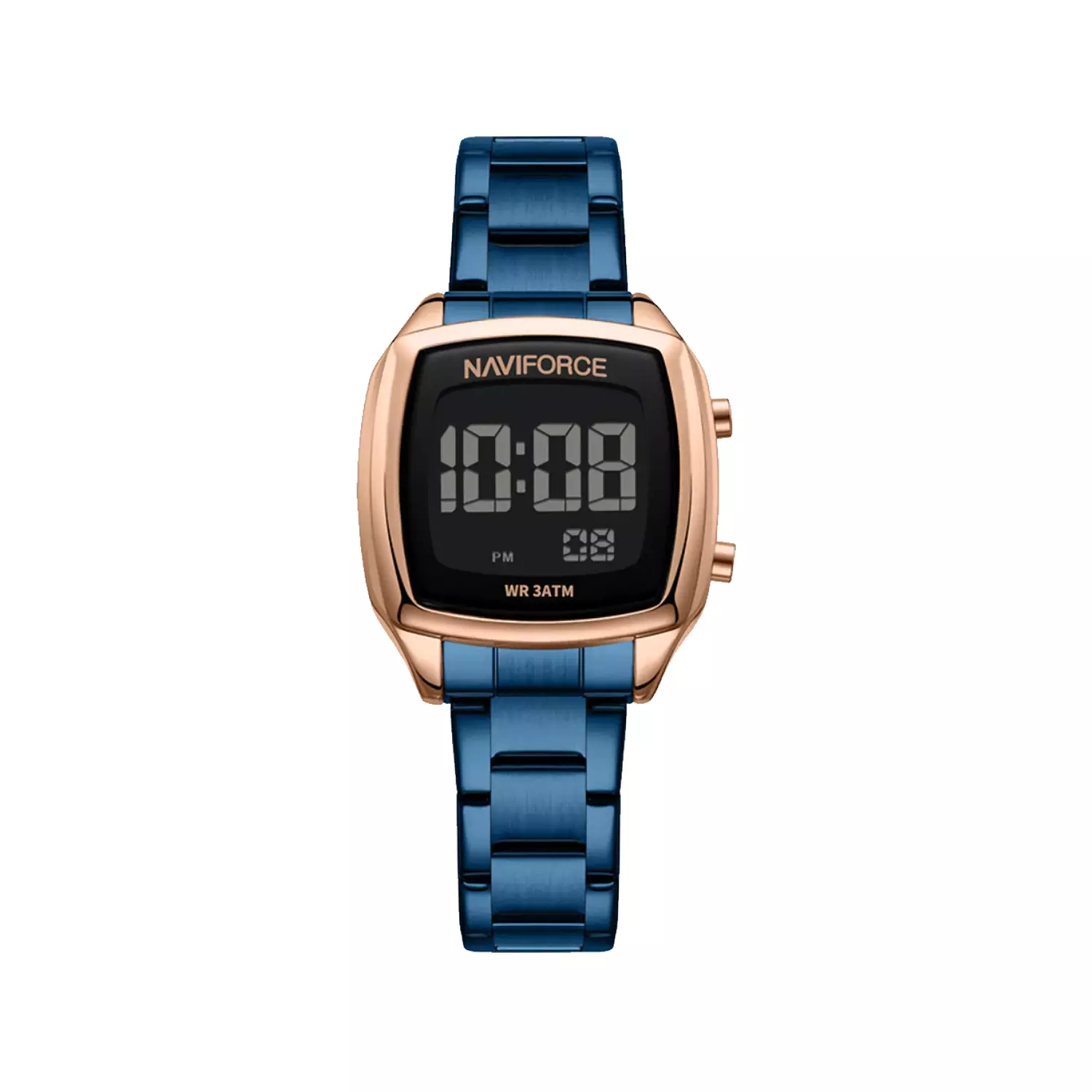 Naviforce-Watch-Code-NF5047-RG.BE1_.webp ساعت نیوی فورس دیجیتال زنانه فلزی سرمه ای قاب مربع NF5047-RG.BE - Image 1