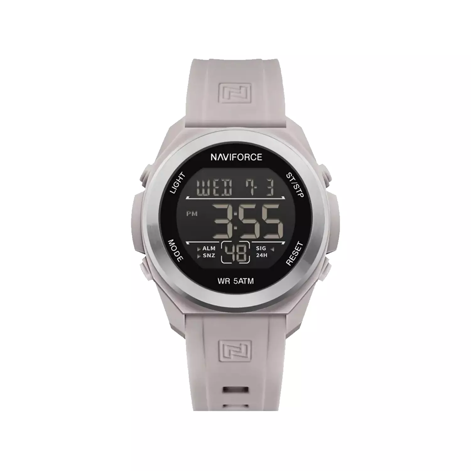 Naviforce-Watch-Code-NF7111-GY.S.GY1_.webp ساعت مچی نیوی فورس بند رابر طوسی دیجیتال NF7111-GY.S.GY - Image 1