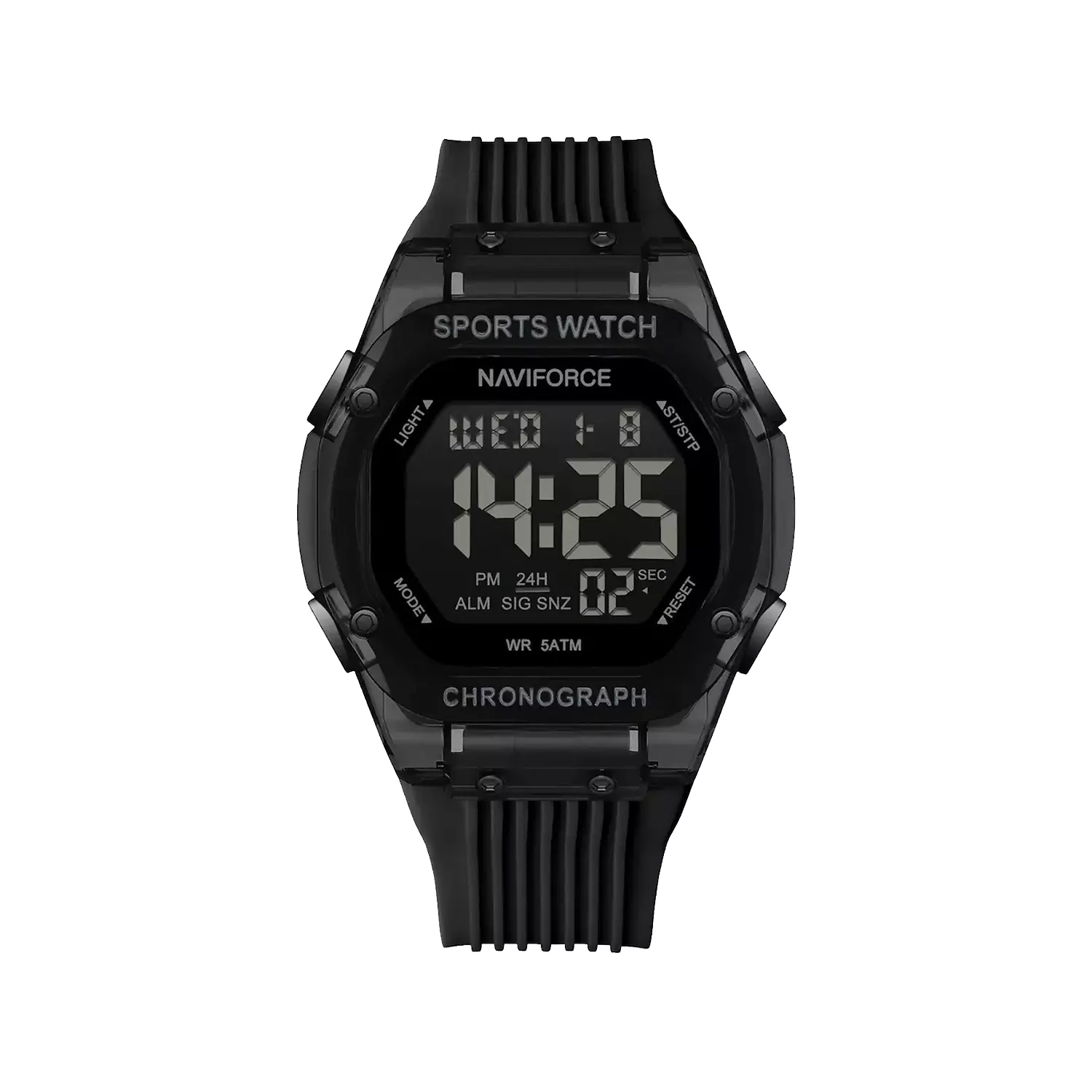 Naviforce-Watch-Code-NF7113-B.B1.webp ساعت مچی نیوی فورس بند رابر مشکی دیجیتالی NF7113-B.B - Image 1