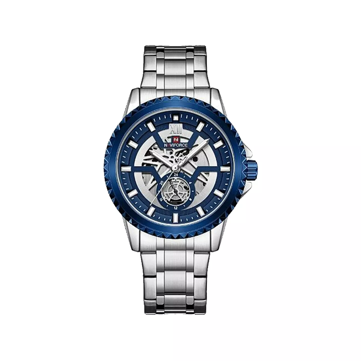 Naviforce-Watch-Code-NF9186-S.BE1_.webp ساعت مچی نیوی فورس مردانه فلزی قاب سرمه ای NF9186-S.BE - Image 1