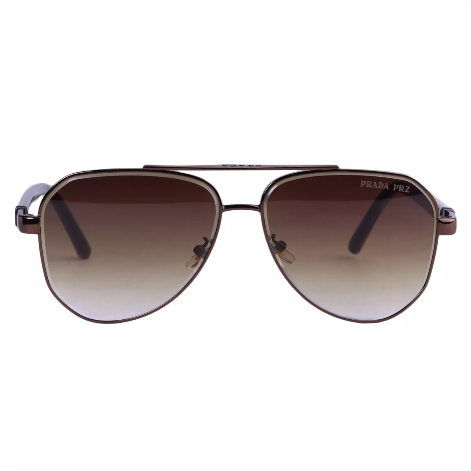 Prada-PRZ-Sunglasses-Code-72383.41.webp عینک آفتابی پرادا مردانه فریم خلبانی قهوه ای 72383/4 - Image 1