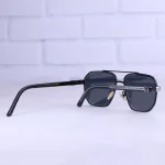 عینک آفتابی پرادا مردانه گان فریم چندضلعی 72384/1 - Image 3