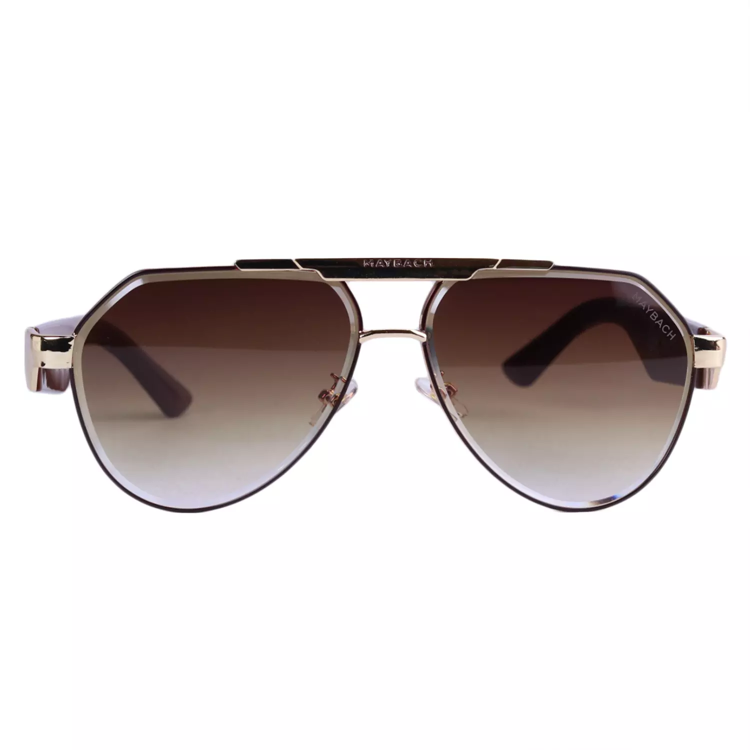 Prada-PRZ-Sunglasses-Code-72398.41.webp عینک آفتابی میباخ مردانه فریم خلبانی قهوه ای 72398/4 - Image 1