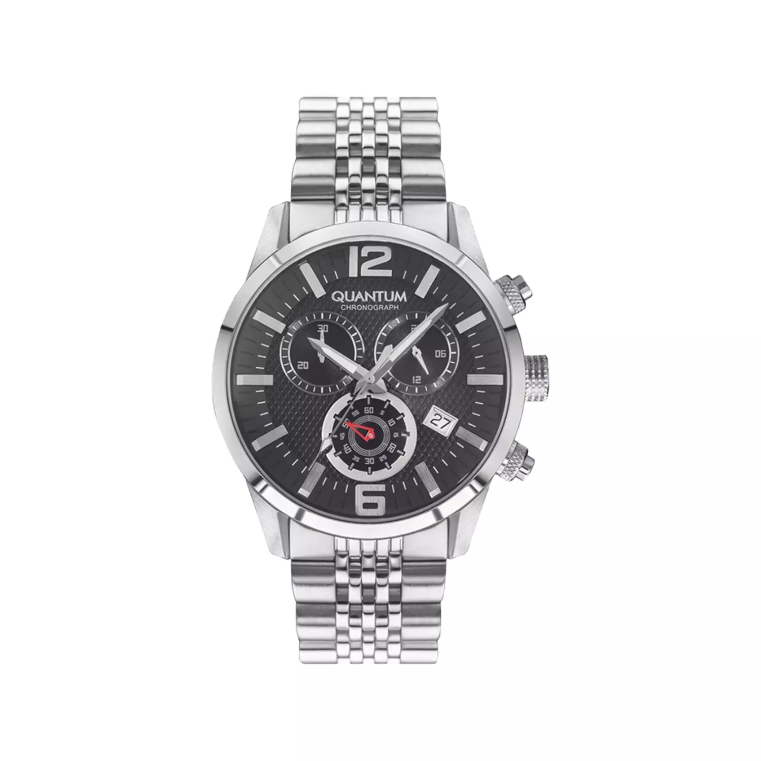 Quantum-Watch-Code-ADG1016.3501.webp ساعت مچی کرنوگراف کوانتوم مردانه فلزی صفحه مشکی ADG1016.350 - Image 1