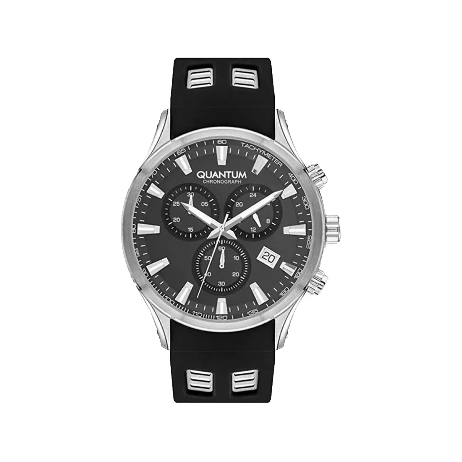 Quantum-Watch-Code-PWG1020.3511.webp ساعت مچی مردانه کوانتوم بند رابر مشکی کرنوگراف PWG1020.351 - Image 1