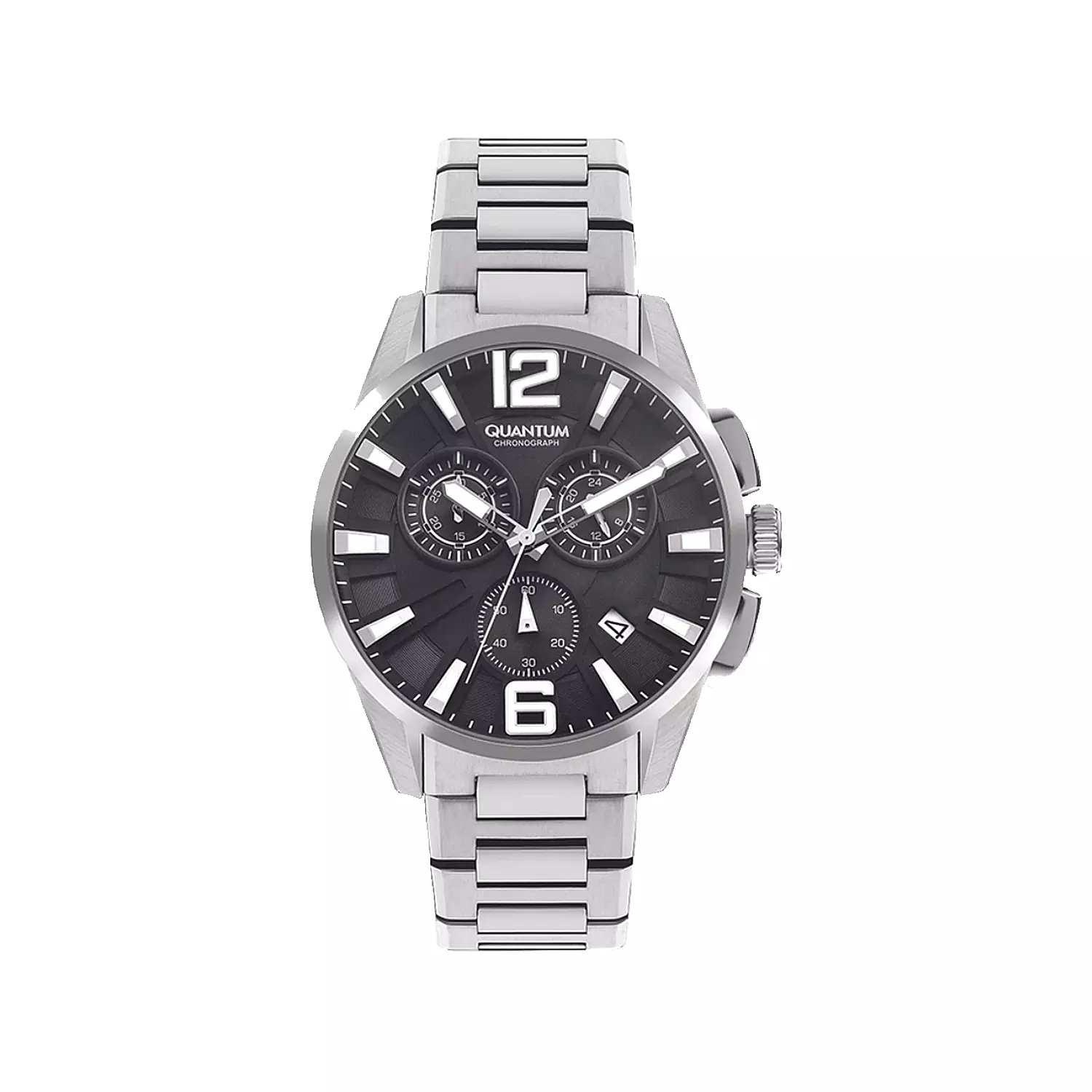 Quantum-Watch-Code-PWG1077.3501.webp ساعت مچی کوانتوم مردانه فلزی صفحه مشکی کرنوگراف PWG1077.350 - Image 1
