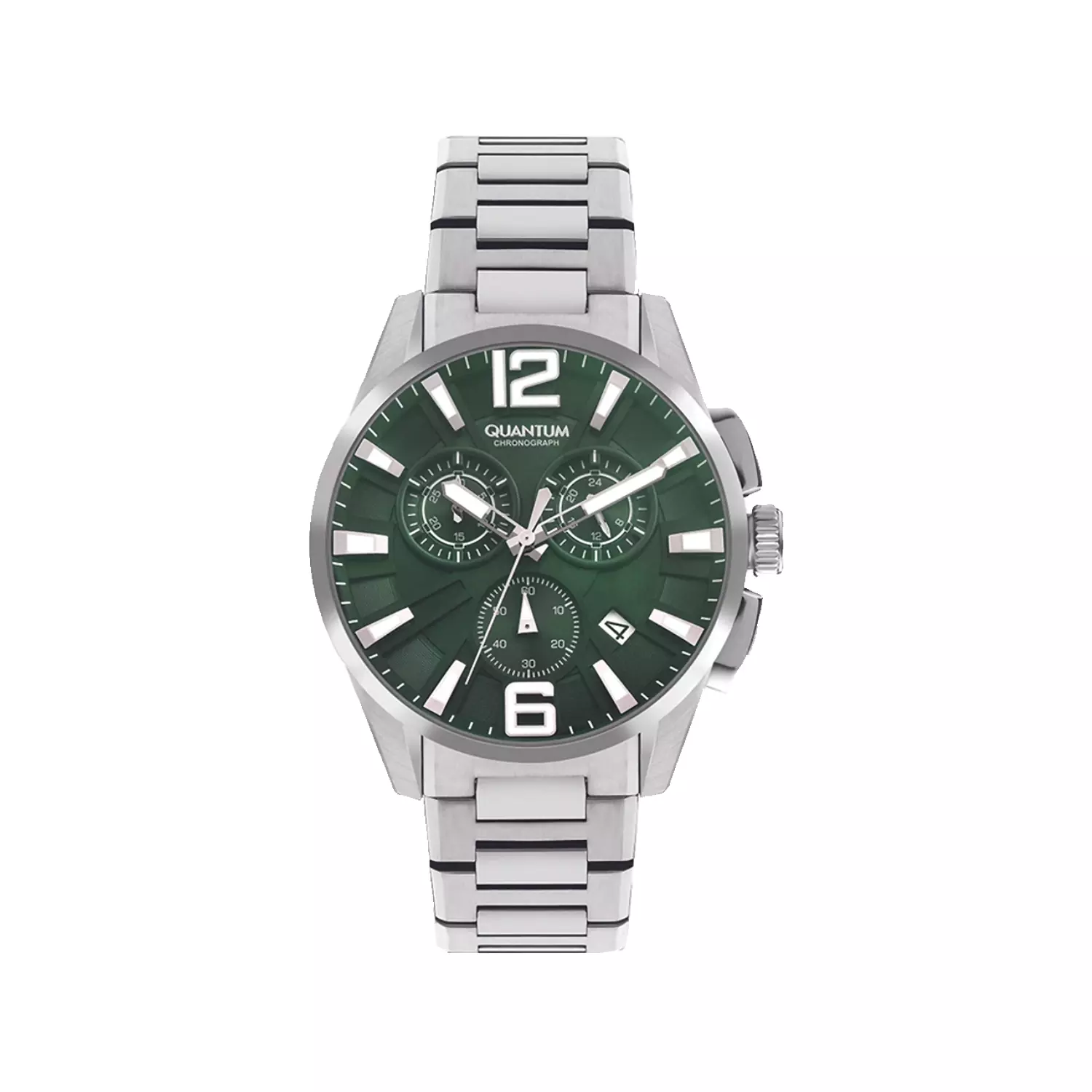Quantum-Watch-Code-PWG1077.3701.webp ساعت مچی کوانتوم مردانه فلزی صفحه سبز کرنوگراف PWG1077.370 - Image 1