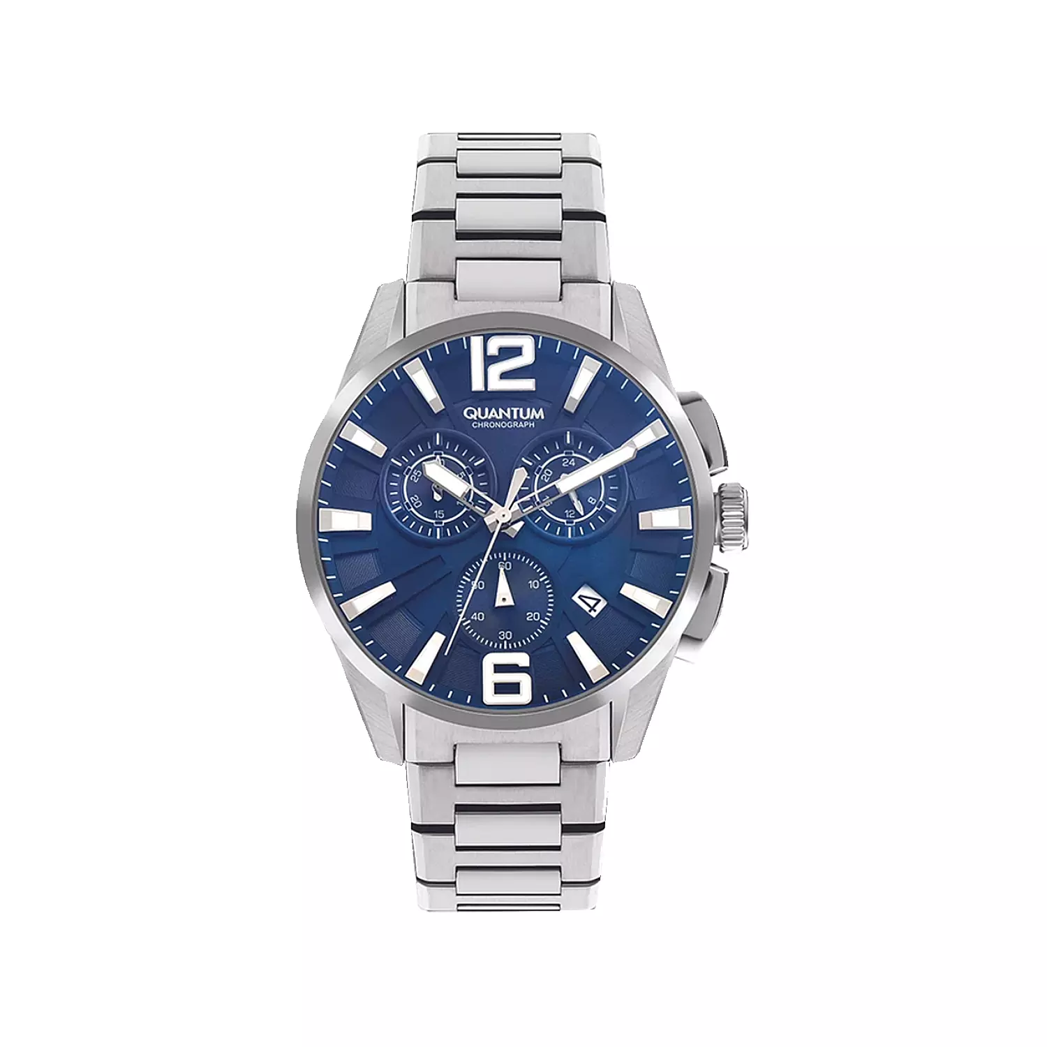 Quantum-Watch-Code-PWG1077.3901.webp ساعت مچی کوانتوم مردانه فلزی صفحه آبی کرنوگراف PWG1077.390 - Image 1