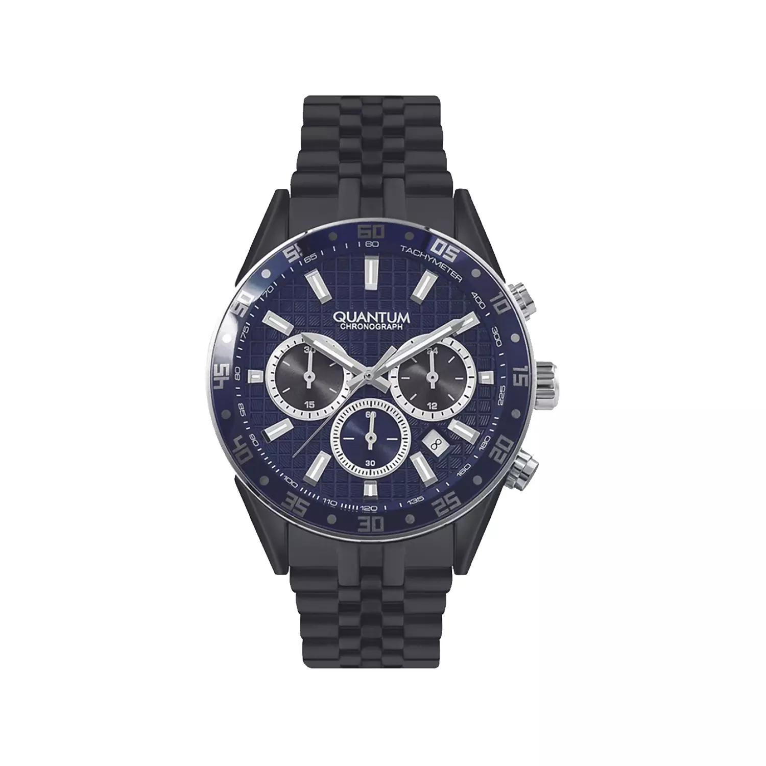 Quantum-Watch-Code-PWG948.0901.webp ساعت مچی کوانتوم مردانه فلزی مشکی صفحه سرمه ای PWG948.090 - Image 1