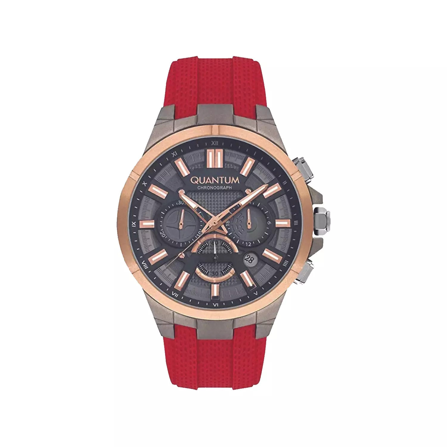 Quantum-Watch-Code-TTG1003.0681.webp ساعت مچی کوانتوم بند رابر قرمز مردانه کرنوگراف TTG1003.068 - Image 1
