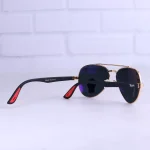 عینک آفتابی ری بن فراری فریم طلایی عدسی مشکی RB 2402/5 - Image 3