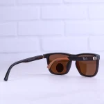 عینک آفتابی ری بن فریم مستطیل قهوه ای 8948/3 - Image 4