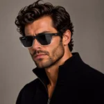 عینک آفتابی ری بن فریم مستطیل مشکی سفید 8948/5 - تصویر 5