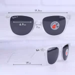 عینک آفتابی ری بن فریم سفید شفاف پلاریزه RB 2140-M/6 - Image 2