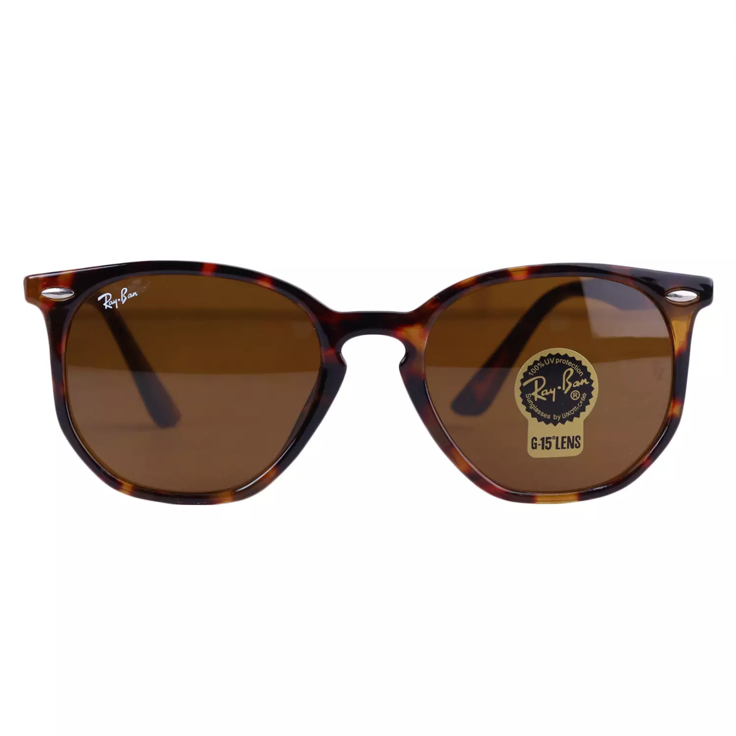 Ray-Ban-Sunglasses-Code-RB-4306.21.webp عینک آفتابی ری بن فریم چندضلعی قهوه ای RB 4306/2 - Image 1