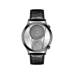 ساعت مچی ویمبرلی مردانه بند چرم مشکی قاب طوسی WB-CL430G-Q