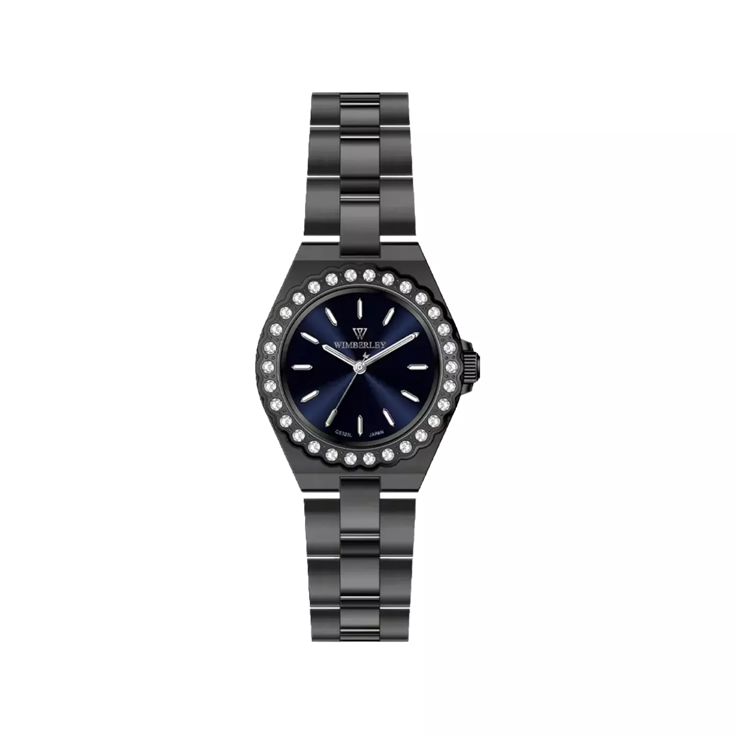 Wimberley-Watch-Code-WB-CS323L-S1-1.webp ساعت مچی ویمبرلی زنانه فلزی مشکی صفحه سرمه ای WB-CS323L-S - Image 1