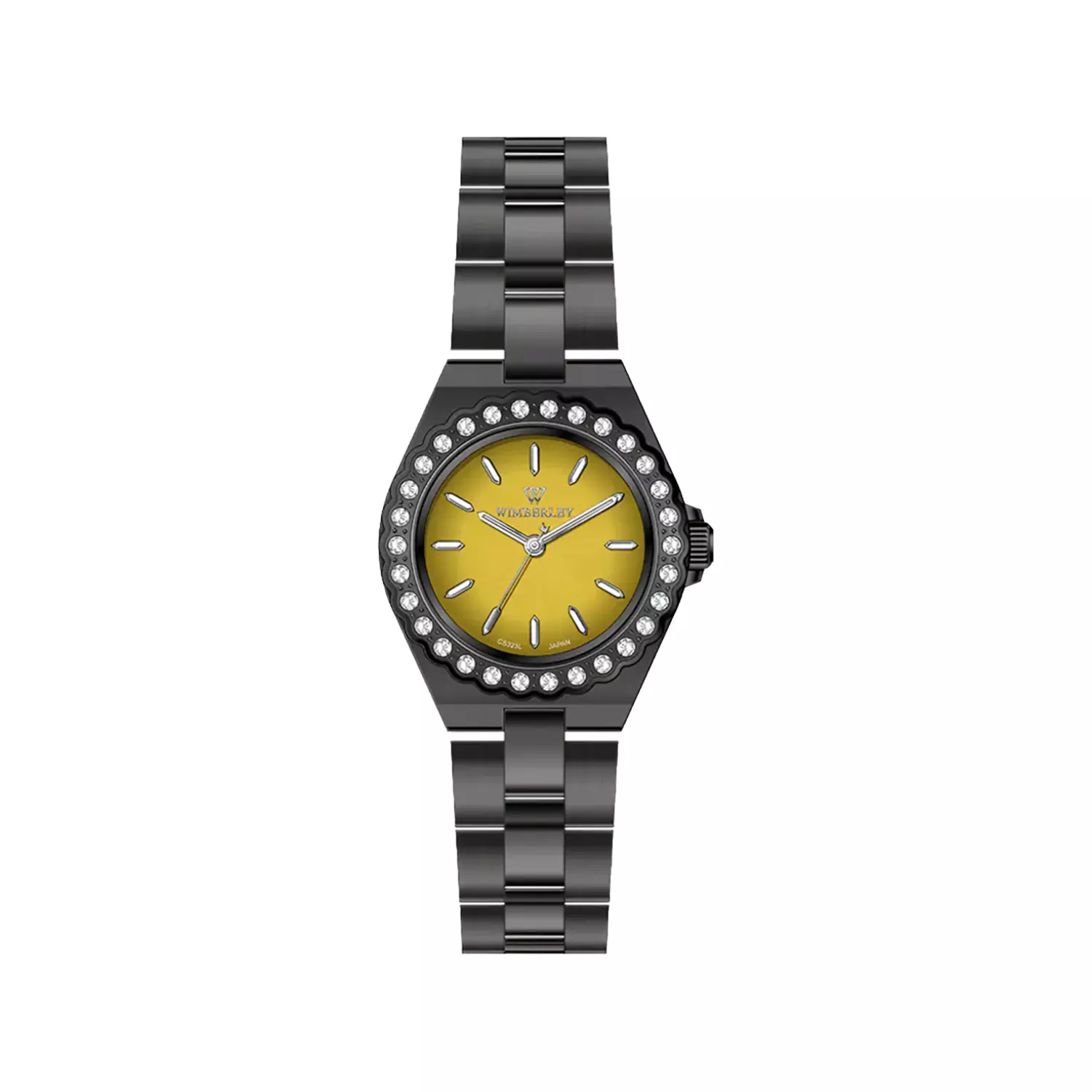 Wimberley-Watch-Code-WB-CS323L-U1-1.webp ساعت مچی ویمبرلی زنانه فلزی مشکی صفحه زرد WB-CS323L-U - Image 1