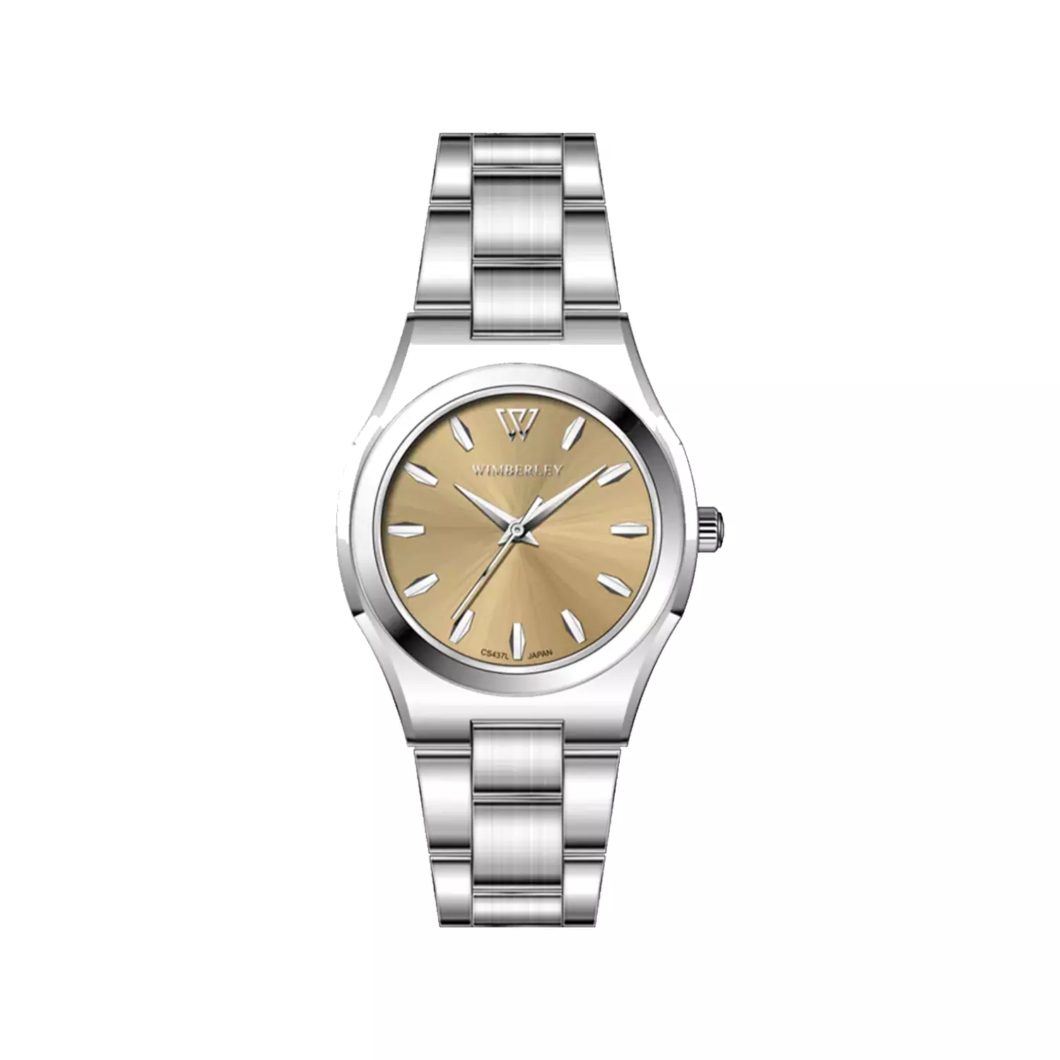 Wimberley-Watch-Code-WB-CS437L-J1-1.webp ساعت مچی ویمبرلی زنانه فلزی نقره ای صفحه کرم WB-CS437L-J - Image 1
