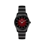 ساعت مچی ویمبرلی زنانه فلزی مشکی صفحه قرمز WB-CS442L-X