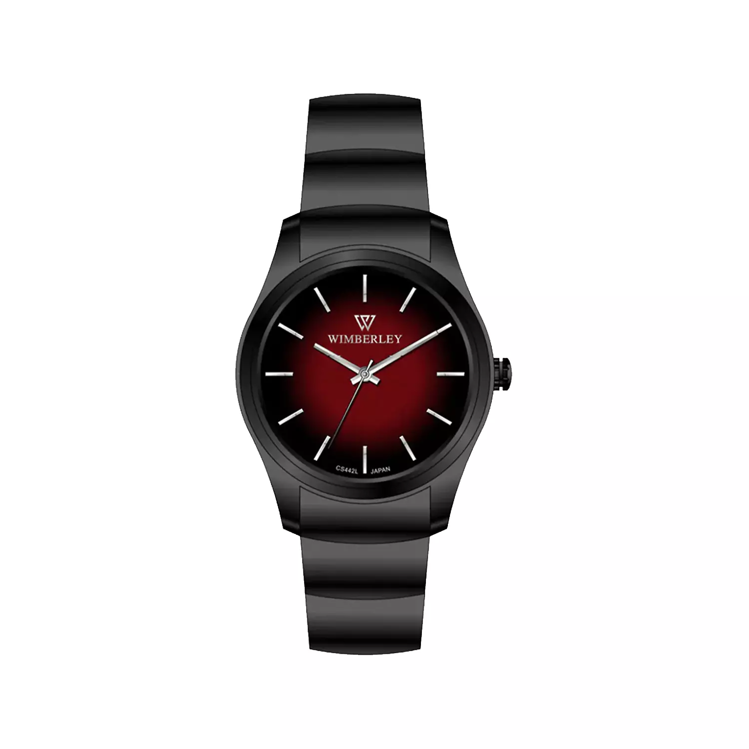 Wimberley-Watch-Code-WB-CS442L-X1-1.webp ساعت مچی ویمبرلی زنانه فلزی مشکی صفحه قرمز WB-CS442L-X - Image 1