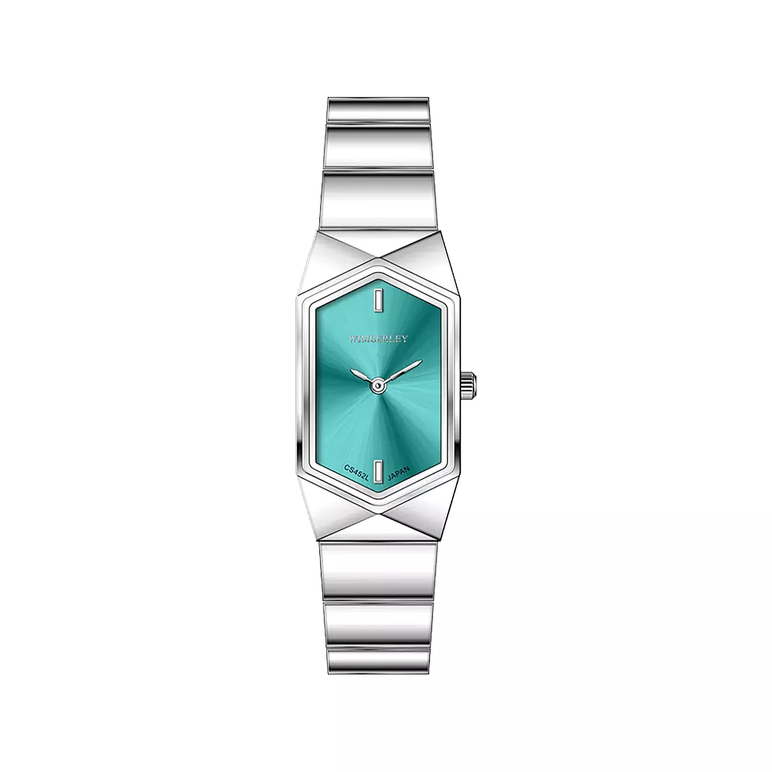 Wimberley-Watch-Code-WB-CS452L-I1-1.webp ساعت مچی زنانه ویمبرلی فلزی نقره ای صفحه تیفانی WB-CS452L-I - Image 1