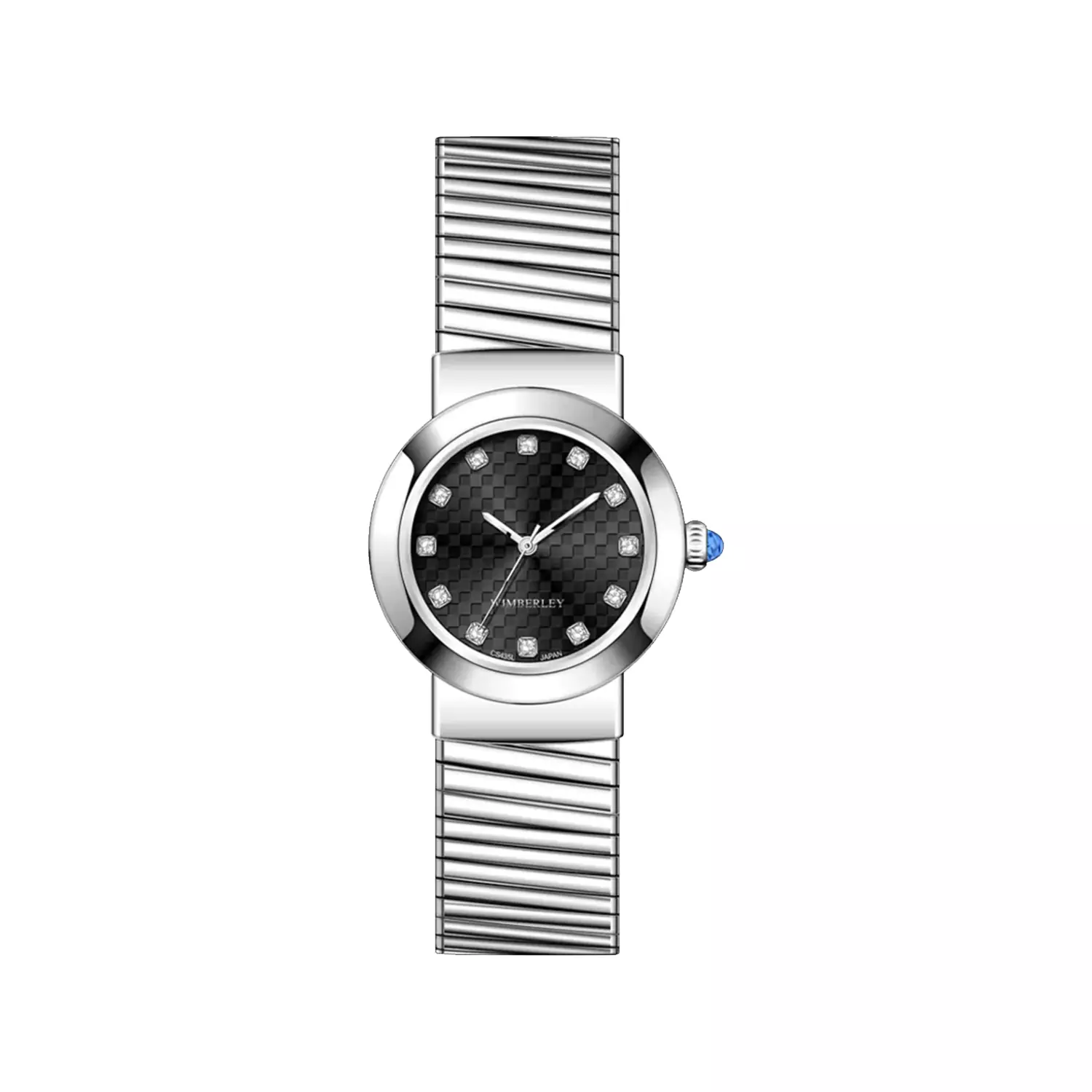 Wimberley-Watch-Code-WB-CS453L-C1-1.webp ساعت مچی زنانه ویمبرلی فلزی نقره ای صفحه مشکی WB-CS453L-C - Image 1