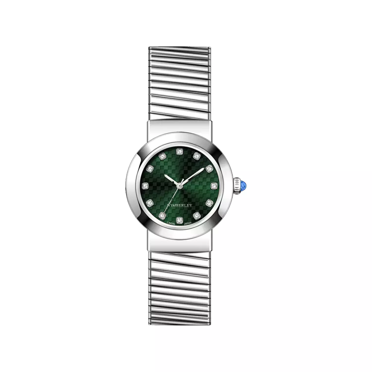Wimberley-Watch-Code-WB-CS453L-E1-1.webp ساعت مچی زنانه ویمبرلی فلزی نقره ای صفحه سبز WB-CS453L-E - Image 1