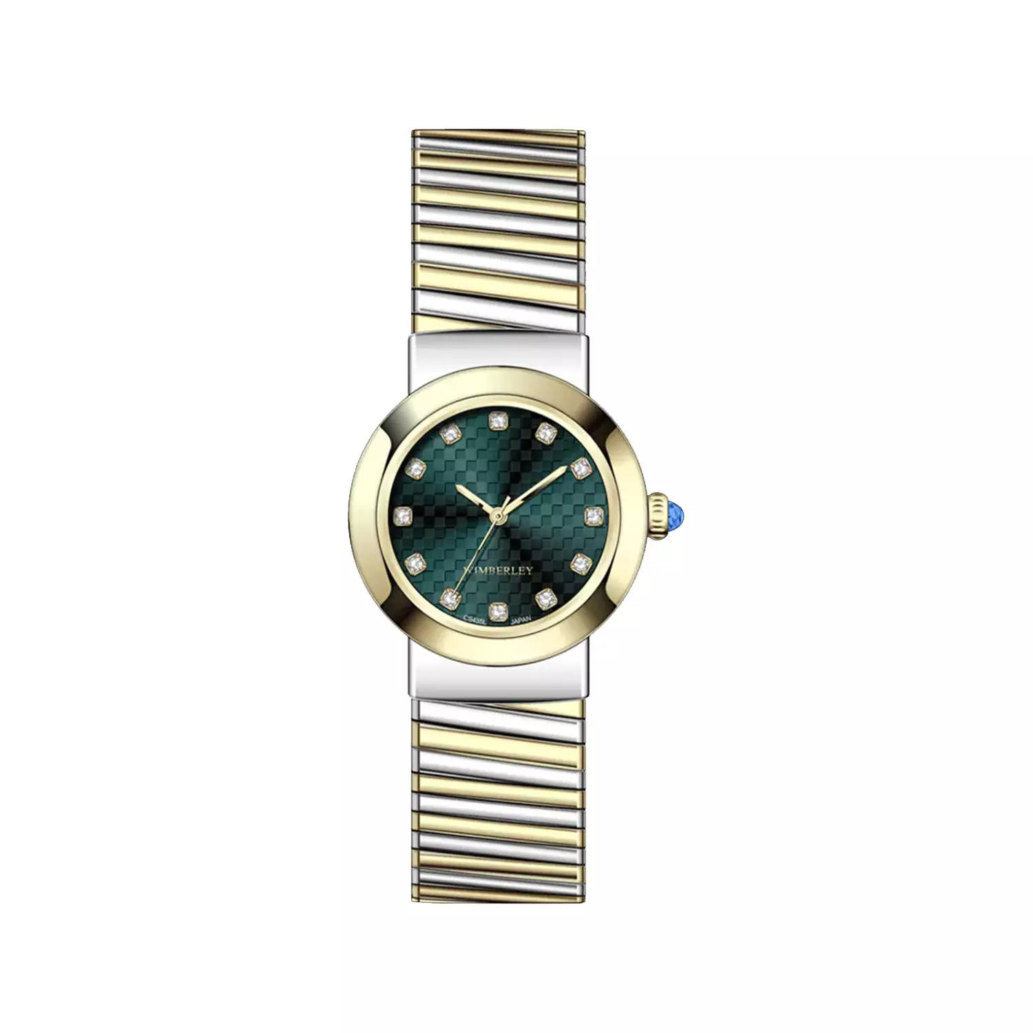 Wimberley-Watch-Code-WB-CS453L-Q1.webp ساعت مچی عقربه ای زنانه ویمبرلی فلزی صفحه سبز WB-CS453L-Q - Image 1
