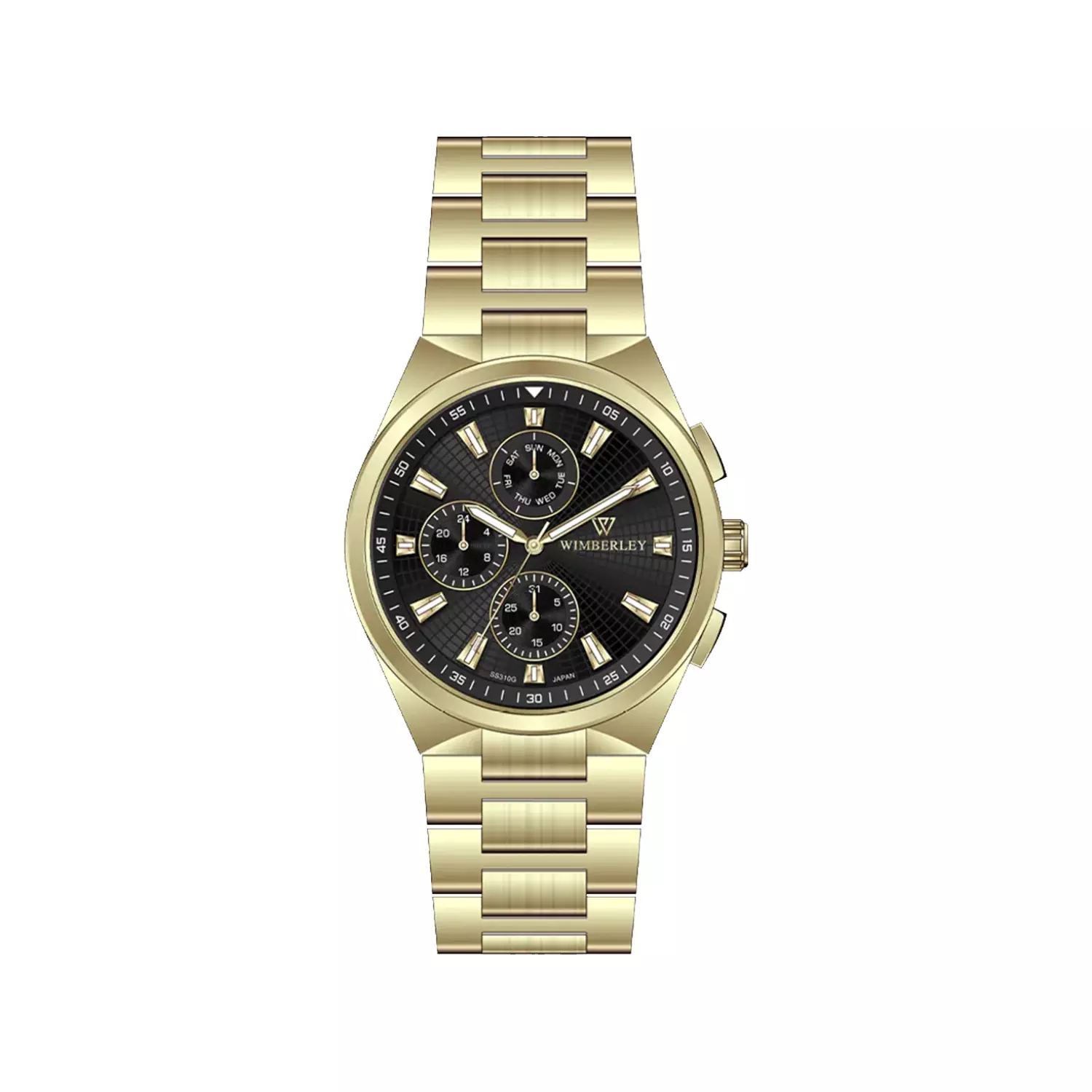 Wimberley-Watch-Code-WB-SS310G-I1.webp ساعت مچی مردانه ویمبرلی فلزی طلایی صفحه مشکی WB-SS310G-I - Image 1