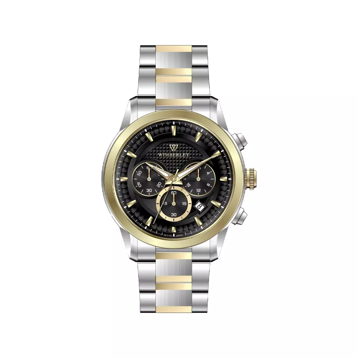 Wimberley-Watch-Code-WB-SS317G-K1.webp ساعت مچی مردانه ویمبرلی فلزی صفحه مشکی WB-SS317G-K - Image 1