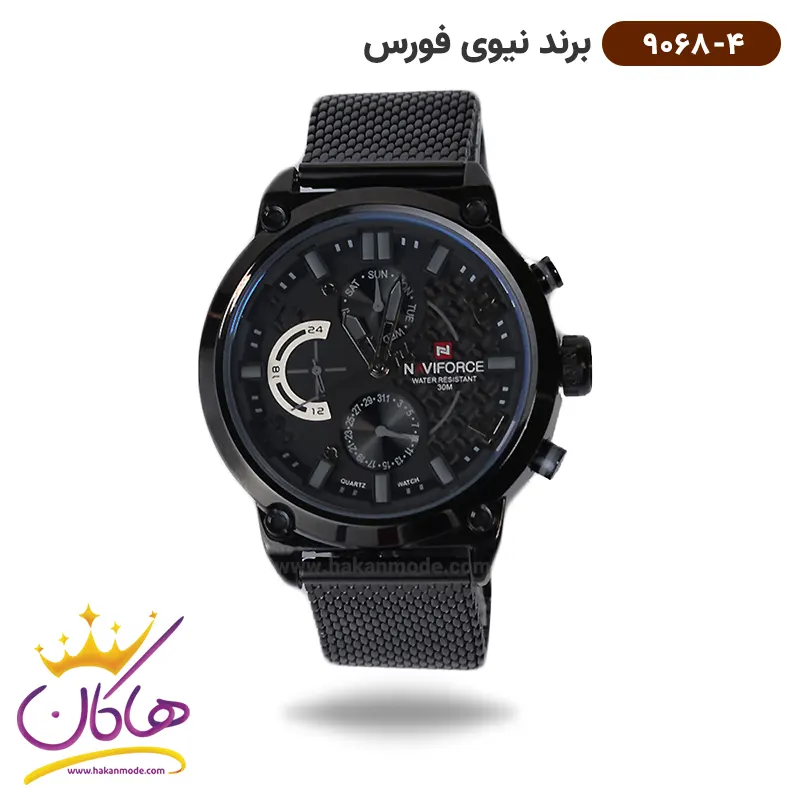 naviforce-watch-code-9068.41.webp ساعت مچی عقربه ای مردانه نیوی فورس فول دیت NF9068-04 - Image 1