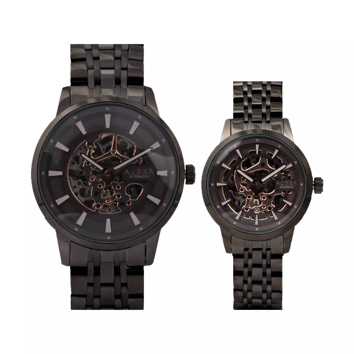Alexa-Watch-Code-0111.F-0112.F1.webp ساعت الکسا ست فلزی گان اتوماتیک 0112-0111 - Image 1