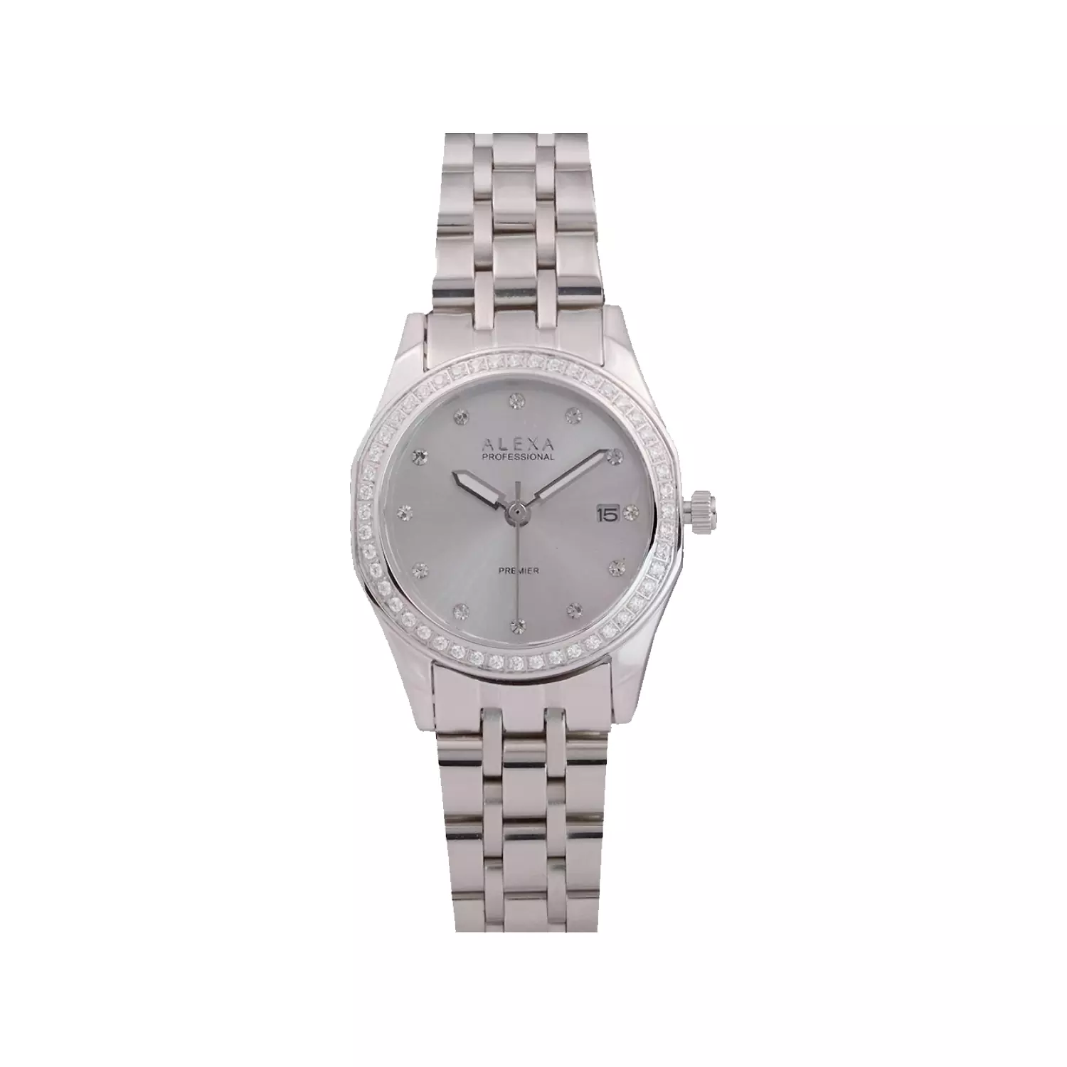 Alexa-Watch-Code-0120.E1.webp ساعت مچی عقربه ای الکسا زنانه فلزی نقره ای 0120 - Image 1
