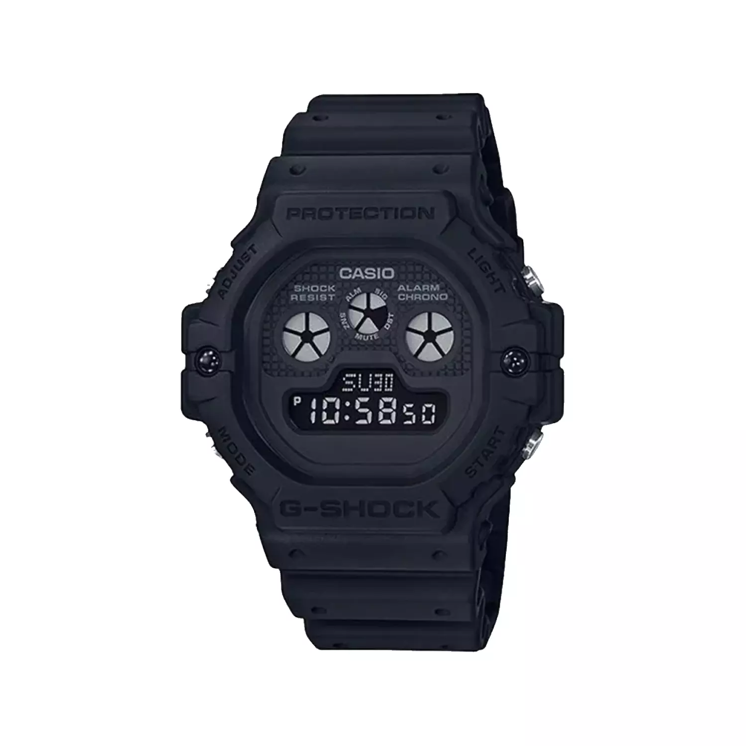 Casio-G-Shock-Watch-Code-DW-5900BB-11.webp ساعت کاسیو جی شاک مردانه بند رابر مشکی دیجیتال DW-5900BB-1 - Image 1